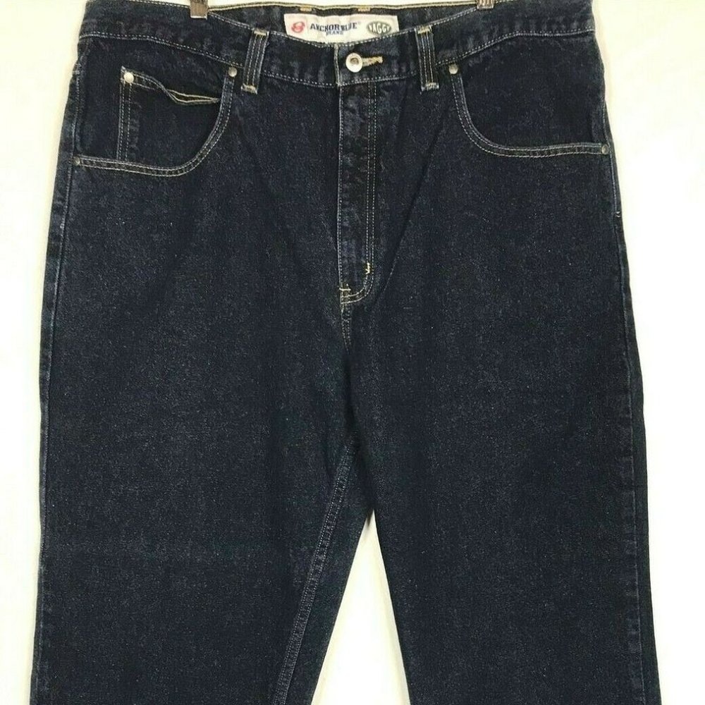 Anchor Blue Baggy Vintage 90 Grunge Jeans 42x30